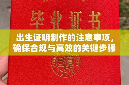 昌黎出生证明制作的注意事项，确保合规与高效的关键步骤