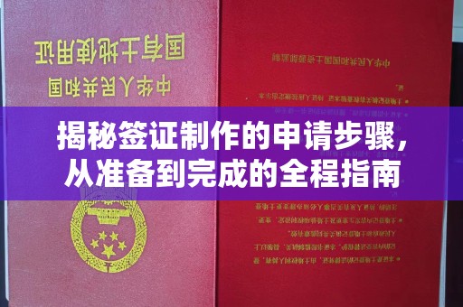 昌黎揭秘签证制作的申请步骤，从准备到完成的全程指南