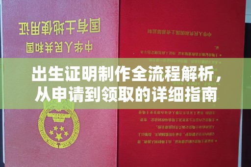 昌黎出生证明制作全流程解析，从申请到领取的详细指南